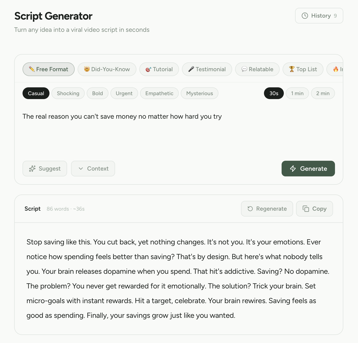 Script Generator